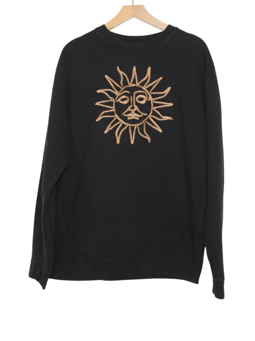 Tears for Fears black crewneck sweatshirt size XL sun embroidered New Wave